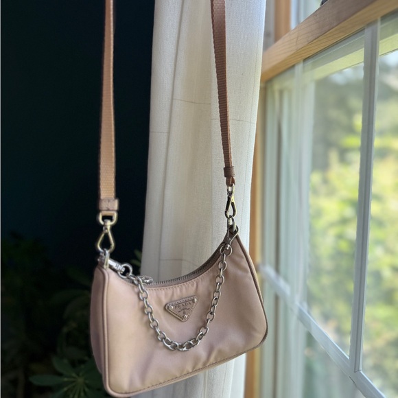 Prada Tan Shoulder Bag - Like New - Picture 3 of 16